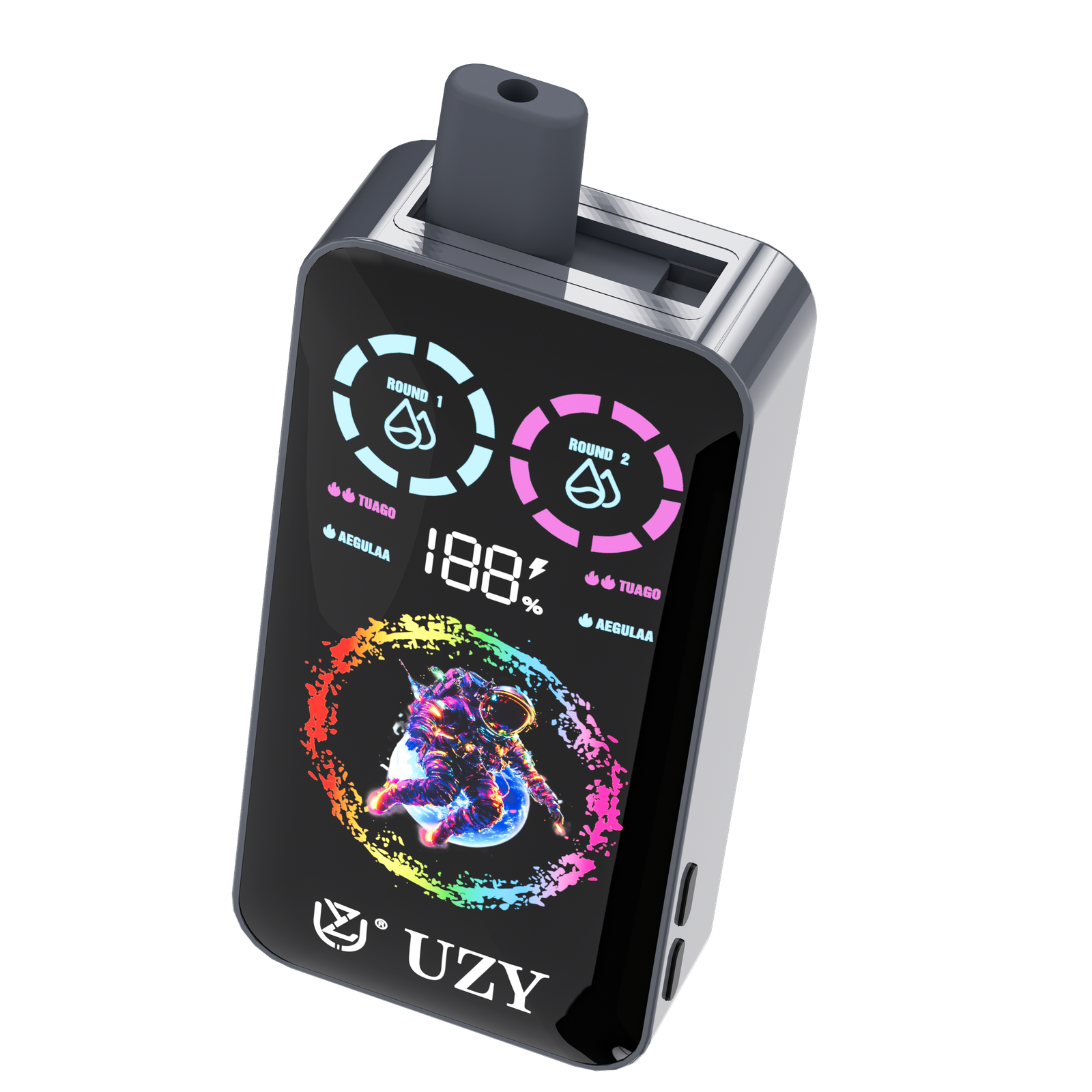 UZY Tornado 30000 30K Puffs Double Taste RGD Screen Display Disposable Vape in Blueberry Ice & Black Dragon Ice flavor