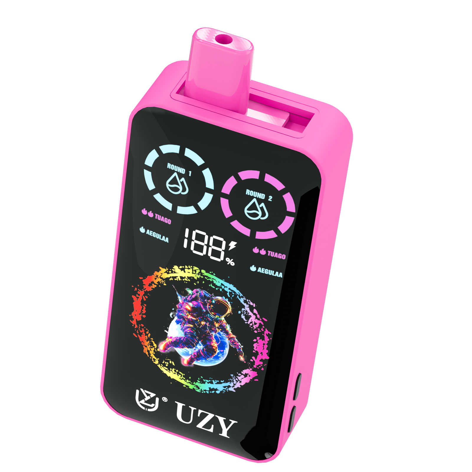 UZY Tornado 30000 30K Puffs Double Taste RGD Screen Display Disposable Vape in Fizzy Cherry Ice & Blueberry Cotton Candy flavor
