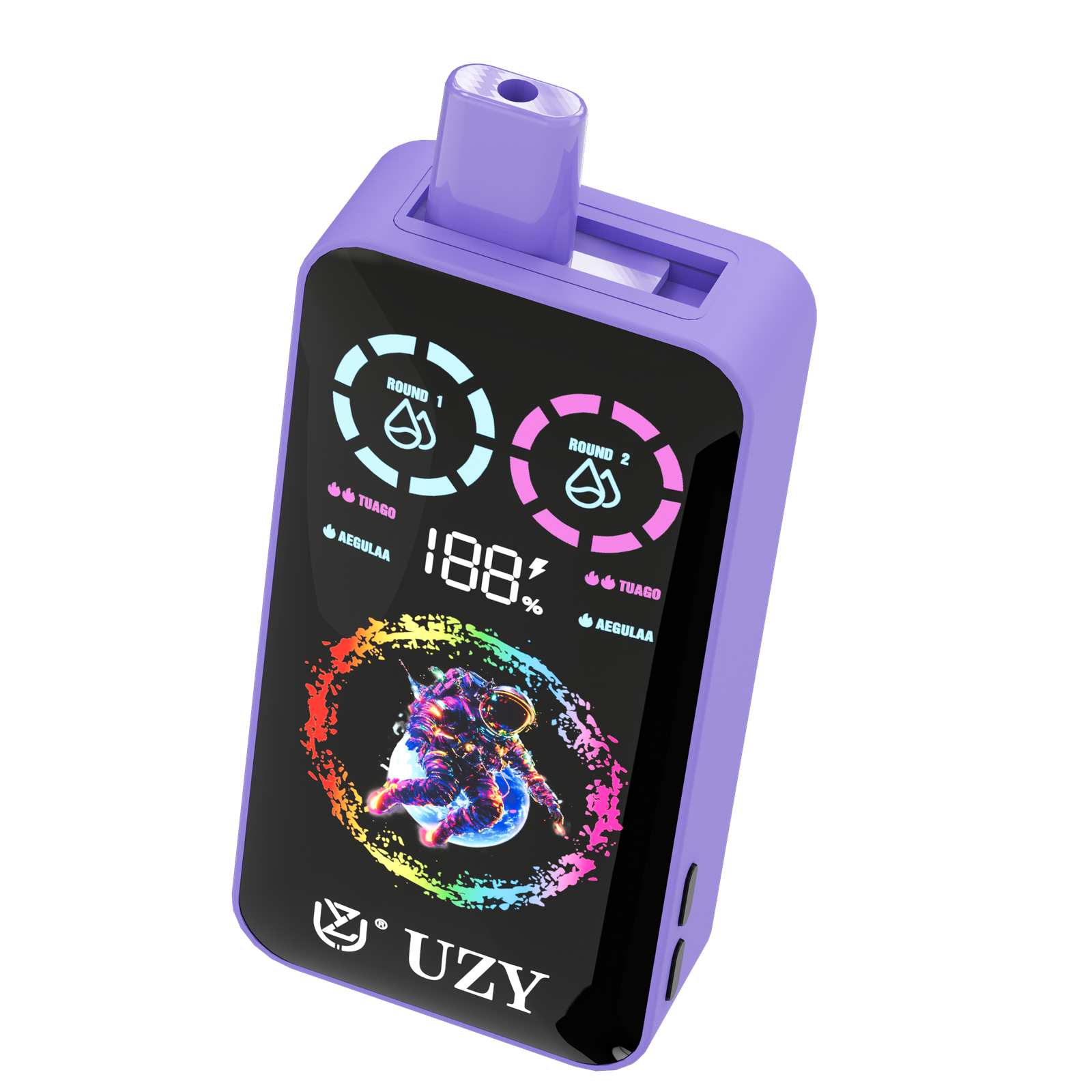UZY Tornado 30000 30K Puffs Double Taste RGD Screen Display Disposable Vape in Grape Ice & Strawberry Kiwi flavor