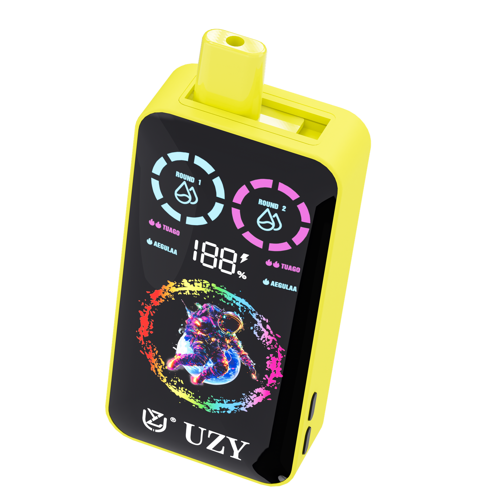 UZY Tornado 30000 30K Puffs Double Taste RGD Screen Display Disposable Vape in Peach Berry & Watermelon Mango Peach flavor