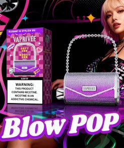 VAPRIVÉE 50000 50K Puffs Dual Power Mode & Dual Mesh Disposable Vape in Blow Pop flavor