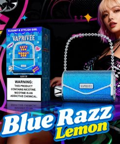 VAPRIVÉE 50000 50K Puffs Dual Power Mode & Dual Mesh Disposable Vape in Blue Razz Lemon flavor