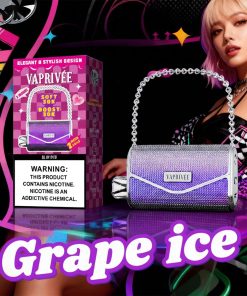 VAPRIVÉE 50000 50K Puffs Dual Power Mode & Dual Mesh Disposable Vape in Grape Ice flavor