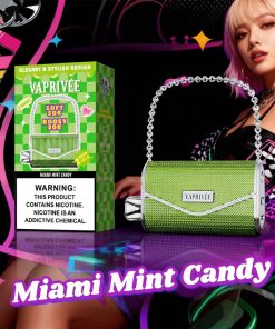 VAPRIVÉE 50000 50K Puffs Dual Power Mode & Dual Mesh Disposable Vape in Miami Mint Candy flavor