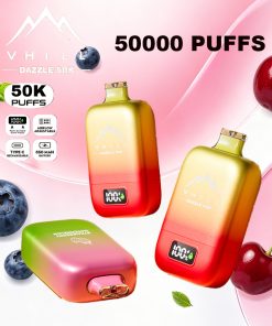 VHILL DAZZLE 50000 50K Puffs Airflow Ajustable Rechargeable LED Display Disposable Vape EU Warehouse product image