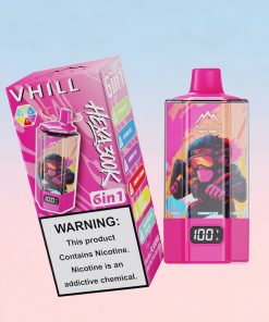 VHILL HEXA 300K 300000 Puffs 6 in 1 Flavors & 6 oil tanks Rechargeable LCD Display Disposable Vape EU Warehouse in vhill hexa 300k 300000 banana ice