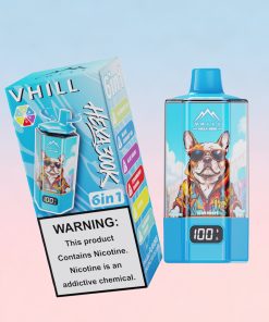 VHILL HEXA 300K 300000 Puffs 6 in 1 Flavors & 6 oil tanks Rechargeable LCD Display Disposable Vape EU Warehouse in vhill hexa 300k 300000 blueberry ice
