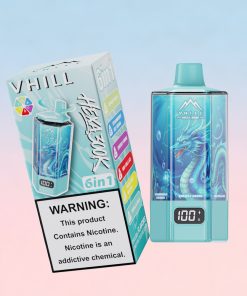 VHILL HEXA 300K 300000 Puffs 6 in 1 Flavors & 6 oil tanks Rechargeable LCD Display Disposable Vape EU Warehouse in vhill hexa 300k 300000 lemon peach