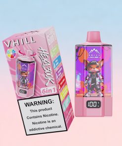 VHILL HEXA 300K 300000 Puffs 6 in 1 Flavors & 6 oil tanks Rechargeable LCD Display Disposable Vape EU Warehouse in vhill hexa 300k 300000 pineapple ice