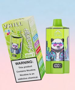 VHILL HEXA 300K 300000 Puffs 6 in 1 Flavors & 6 oil tanks Rechargeable LCD Display Disposable Vape EU Warehouse in vhill hexa 300k 300000 watermelon ice
