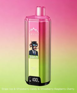 VHILL Triple 90K 90000 Puffs 3 in 1 Flavors&LED Screen Rechargeable Disposable Vape EU Warehouse in Grape Ice & Strawberry Candy & Strawberry Raspberry