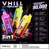 VHILL Triple 90K 90000 Puffs 3 in 1 Flavors&LED Screen Rechargeable Disposable Vape EU Warehouse product image