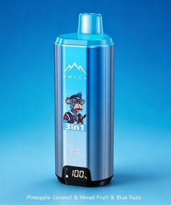 VHILL Triple 90K 90000 Puffs 3 in 1 Flavors&LED Screen Rechargeable Disposable Vape EU Warehouse in Pineapple Coconut & Mixed Fruit & Blue Razz flavor