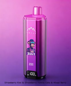 VHILL Triple 90K 90000 Puffs 3 in 1 Flavors&LED Screen Rechargeable Disposable Vape EU Warehouse in Strawberry Kiwi & Strawberry Vanilla Coke & Mixed
