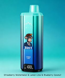 VHILL Triple 90K 90000 Puffs 3 in 1 Flavors&LED Screen Rechargeable Disposable Vape EU Warehouse in Strawberry Watermelon & Lemon Lime & Blueberry Coconut