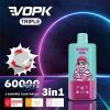 VOPK Triple 60000 60k Puffs 3 in 1 Flavors Rechargeable LED Display Disposable Vape product image