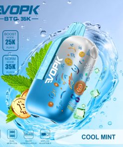 VOPK BTC 35000 35K Puffs Airflow Adjustable & Dual Mode Disposable Vape in Cool Mint flavor