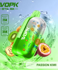 VOPK BTC 35000 35K Puffs Airflow Adjustable & Dual Mode Disposable Vape in Passion Kiwi flavor