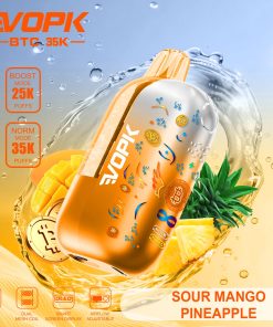 VOPK BTC 35000 35K Puffs Airflow Adjustable & Dual Mode Disposable Vape in Sour Mango Pineapple flavor