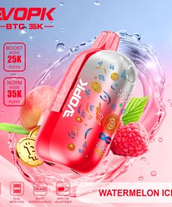 VOPK BTC 35000 35K Puffs Airflow Adjustable & Dual Mode Disposable Vape in Watermelon Ice flavor