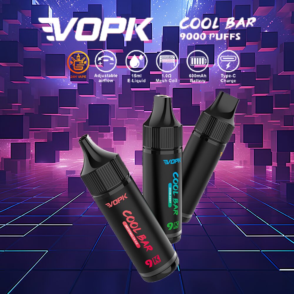 VOPK Cool Bar 9000 9k Puffs 0% 2% 3% 5% Nicotine Disposable product image