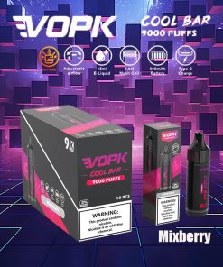 VOPK Cool Bar 9000 9k Puffs 0% 2% 3% 5% Nicotine Disposable in Mixberry flavor