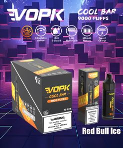 VOPK Cool Bar 9000 9k Puffs 0% 2% 3% 5% Nicotine Disposable in Red Bull Ice flavor