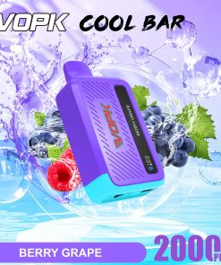 VOPK Cool Bar 20000 20K Puffs Adjustable Airflow Rechargeable Disposable Vape in Berry Grape flavor