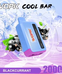 VOPK Cool Bar 20000 20K Puffs Adjustable Airflow Rechargeable Disposable Vape in Blackcurrant flavor