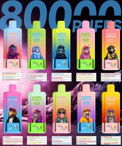 Vopk Four Flavors 80000 80K Puffs 4 in 1 Flavors Rechargeable LCD Display Disposable Vape flavor options image