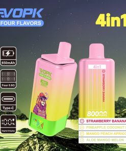 Vopk Four Flavors 80000 80K Puffs 4 in 1 Flavors Rechargeable LCD Display Disposable Vape product detail image