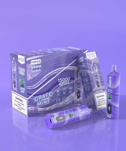 VOPK Shisha Hookah 15000 15K Puffs Edition DTL Disposable in 3. Grape Mint flavor