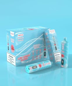 VOPK Shisha Hookah 15000 15K Puffs Edition DTL Disposable in 8. Red Berry Slush flavor