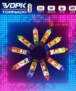 VOPK Tornado 15000 15K Puffs LED Display Disposable product image