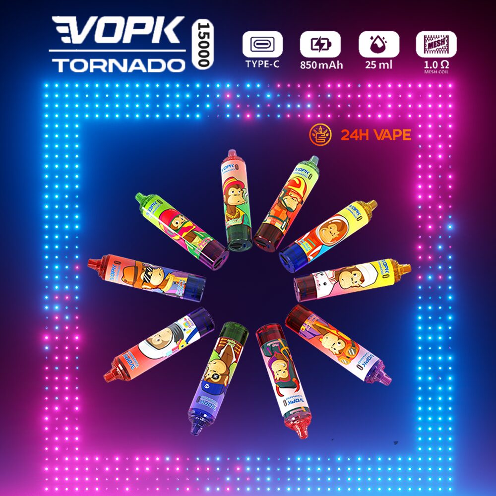 VOPK Tornado 15000 15K Puffs LED Display Disposable product image