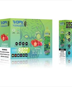 VOPK Tornado 9000 Puffs Disposable in 6. Strawberry Raspberry Ice flavor