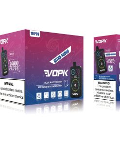 VOPK ULTRA 40000 40K Puffs Double Taste RGD Screen Display Disposable Vape in Blue Razz Cherry / Strawberry Raspberry flavor
