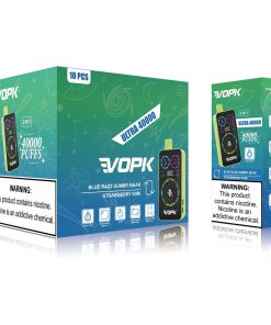 VOPK ULTRA 40000 40K Puffs Double Taste RGD Screen Display Disposable Vape in Blue Razz Gummy Bear / Strawberry Kiwi flavor