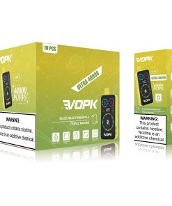 VOPK ULTRA 40000 40K Puffs Double Taste RGD Screen Display Disposable Vape in Blue Razz Pineapple / Triple Mango flavor