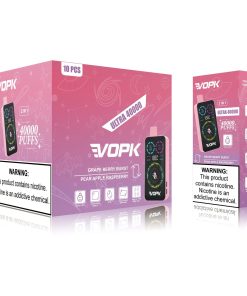 VOPK ULTRA 40000 40K Puffs Double Taste RGD Screen Display Disposable Vape in Grape Berry Burst / Pear Apple Raspberry flavor