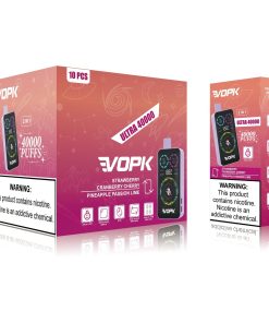 VOPK ULTRA 40000 40K Puffs Double Taste RGD Screen Display Disposable Vape in Strawberry Cranberry Cherry / Pineapple Passion Lime flavor