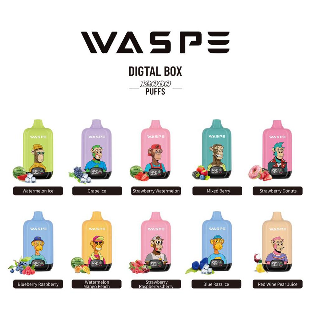 WASPE Digital Box 12000 Puffs Original Edition Disposable Vape in Waspe Digital Box 12000 flavor
