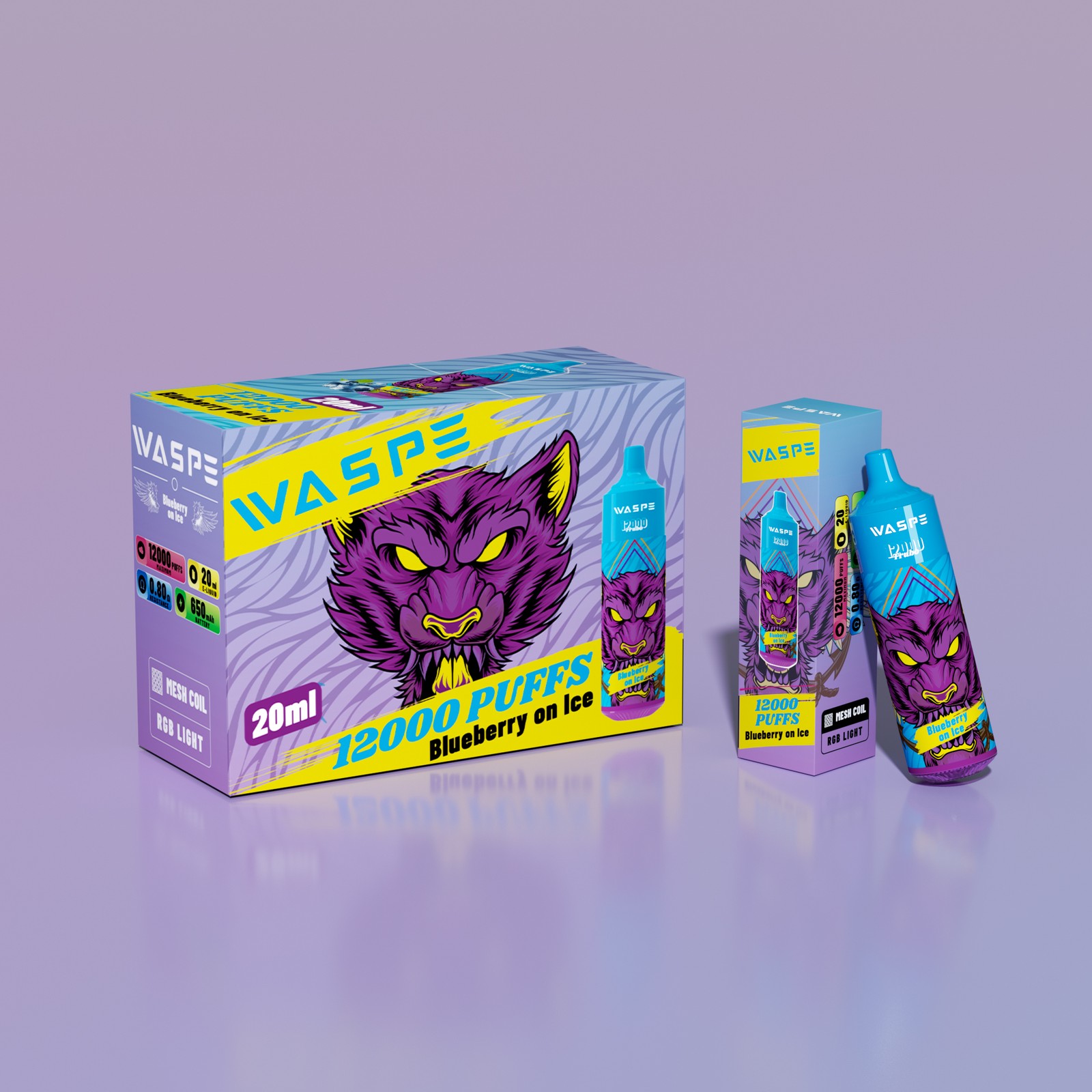 WASPE 12000 Puffs Nicotine 0% 2% 3% 5% Original Edition Disposable Vape Pen in Waspe 12000 flavor