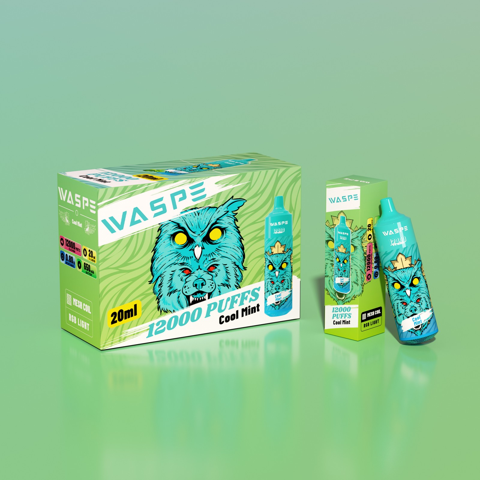 WASPE 12000 Puffs Nicotine 0% 2% 3% 5% Original Edition Disposable Vape Pen in Waspe 12000 flavor