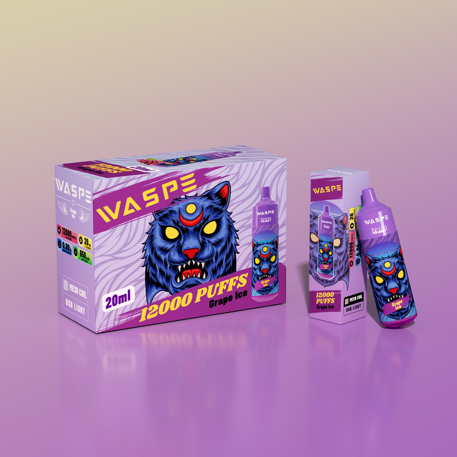 WASPE 12000 Puffs Nicotine 0% 2% 3% 5% Original Edition Disposable Vape Pen in Waspe 12000 flavor