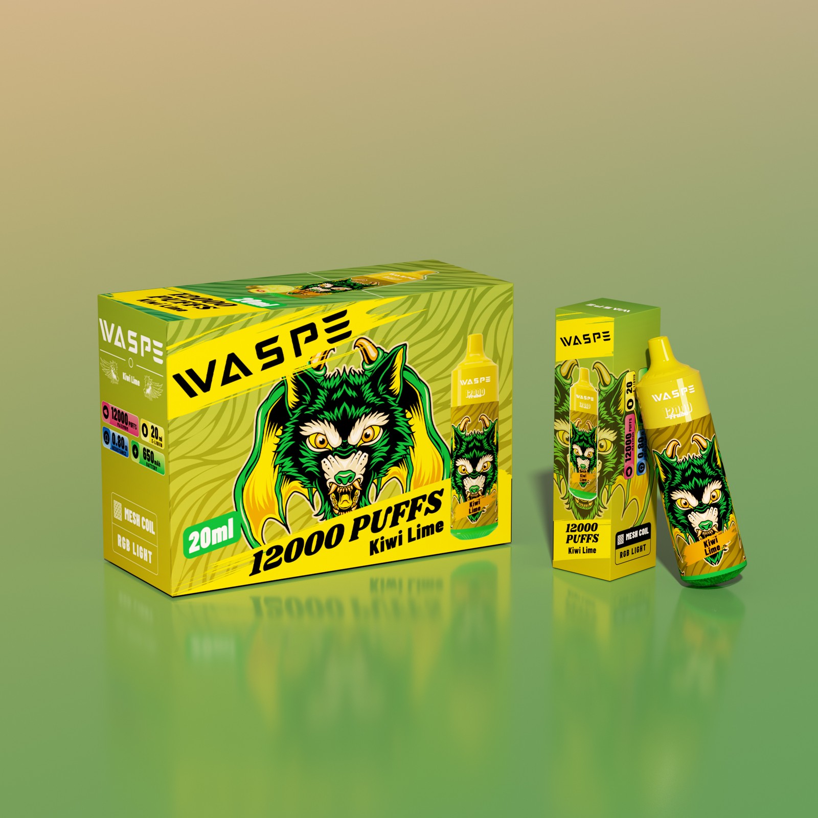 WASPE 12000 Puffs Nicotine 0% 2% 3% 5% Original Edition Disposable Vape Pen in Waspe 12000 flavor