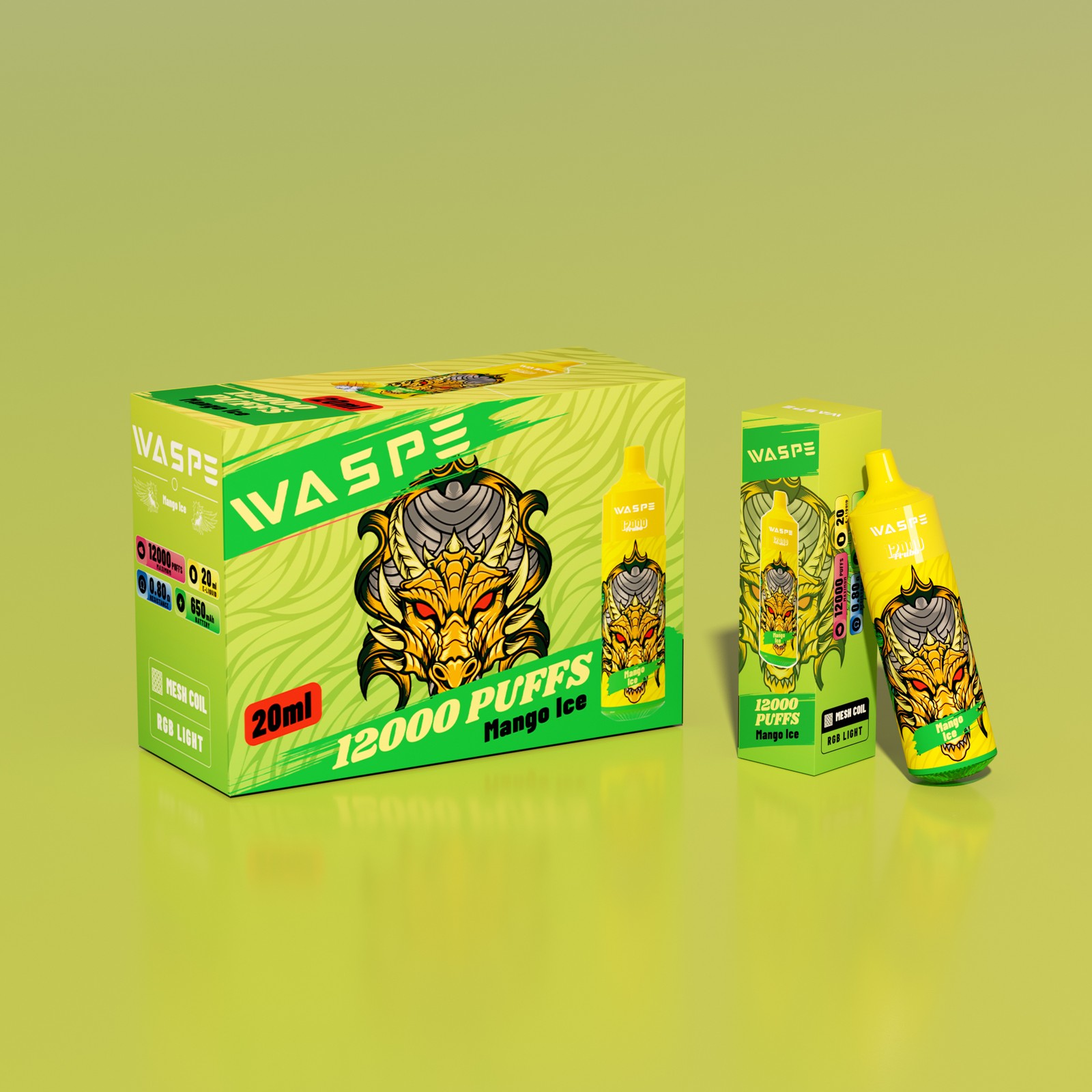 WASPE 12000 Puffs Nicotine 0% 2% 3% 5% Original Edition Disposable Vape Pen in Waspe 12000 flavor