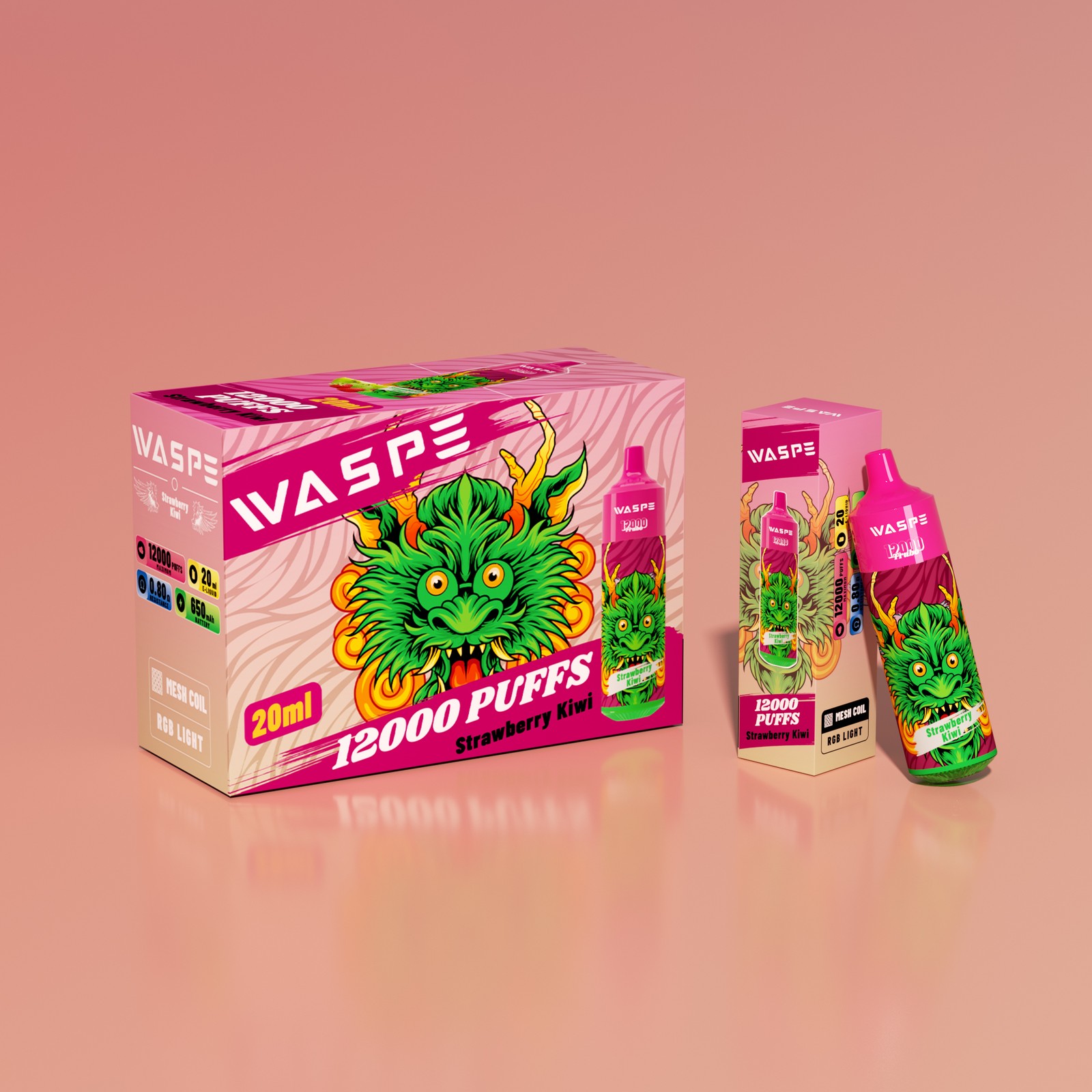 WASPE 12000 Puffs Nicotine 0% 2% 3% 5% Original Edition Disposable Vape Pen in Waspe 12000 flavor