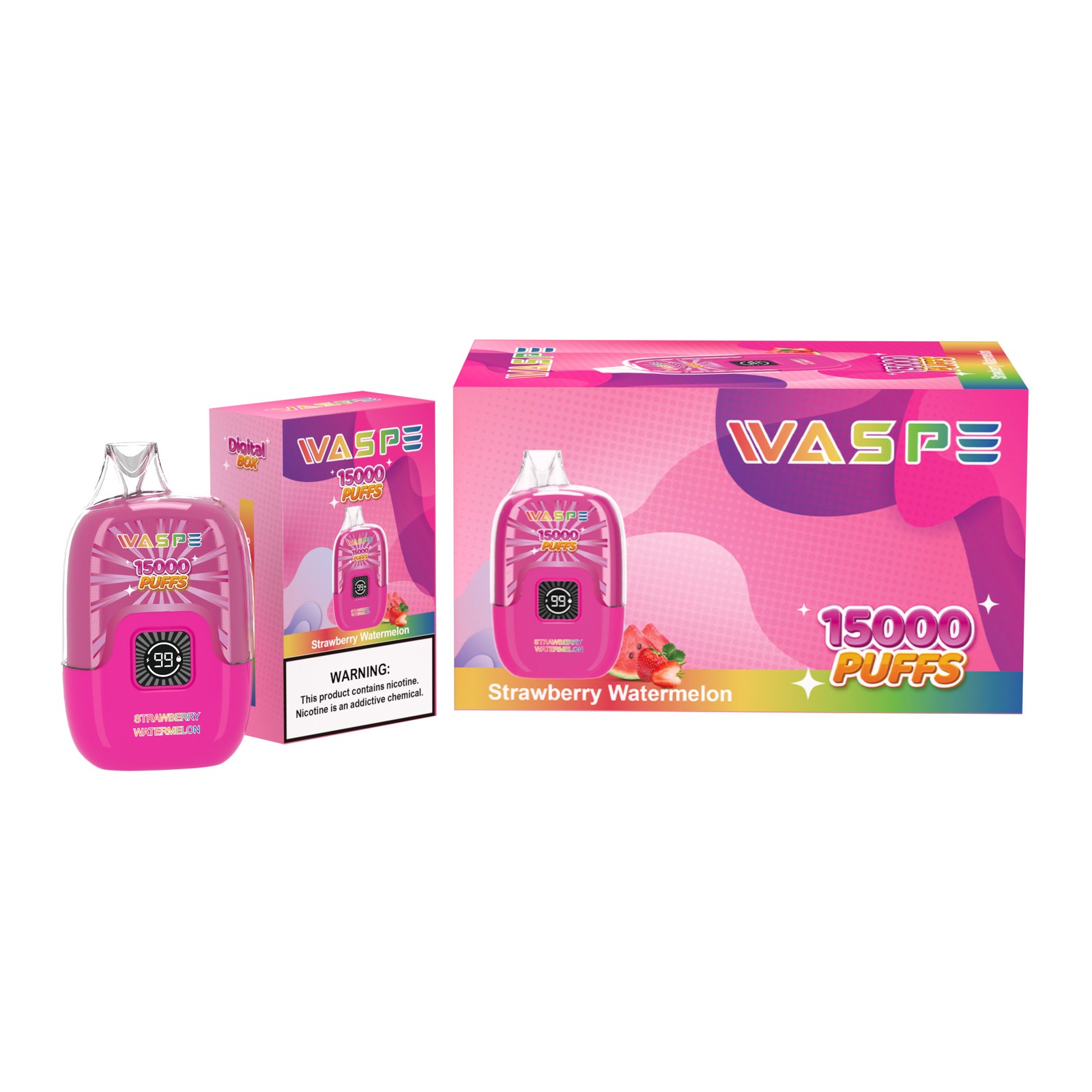WASPE Digital Box 15000 Puffs Original LED Display Edition Disposable Vape Pen in Waspe Digital Box 15000 flavor