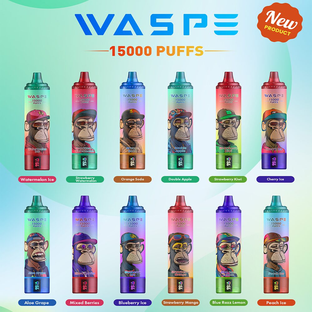 WASPE 15000 Puffs Original LED Display Edition Disposable Vape Pen in Waspe 15000 flavor